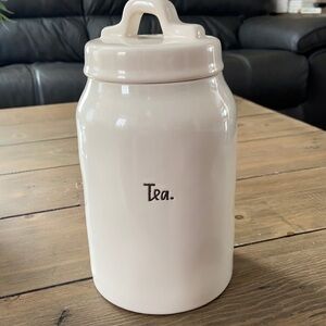 RAE Dunn Tea Canister.